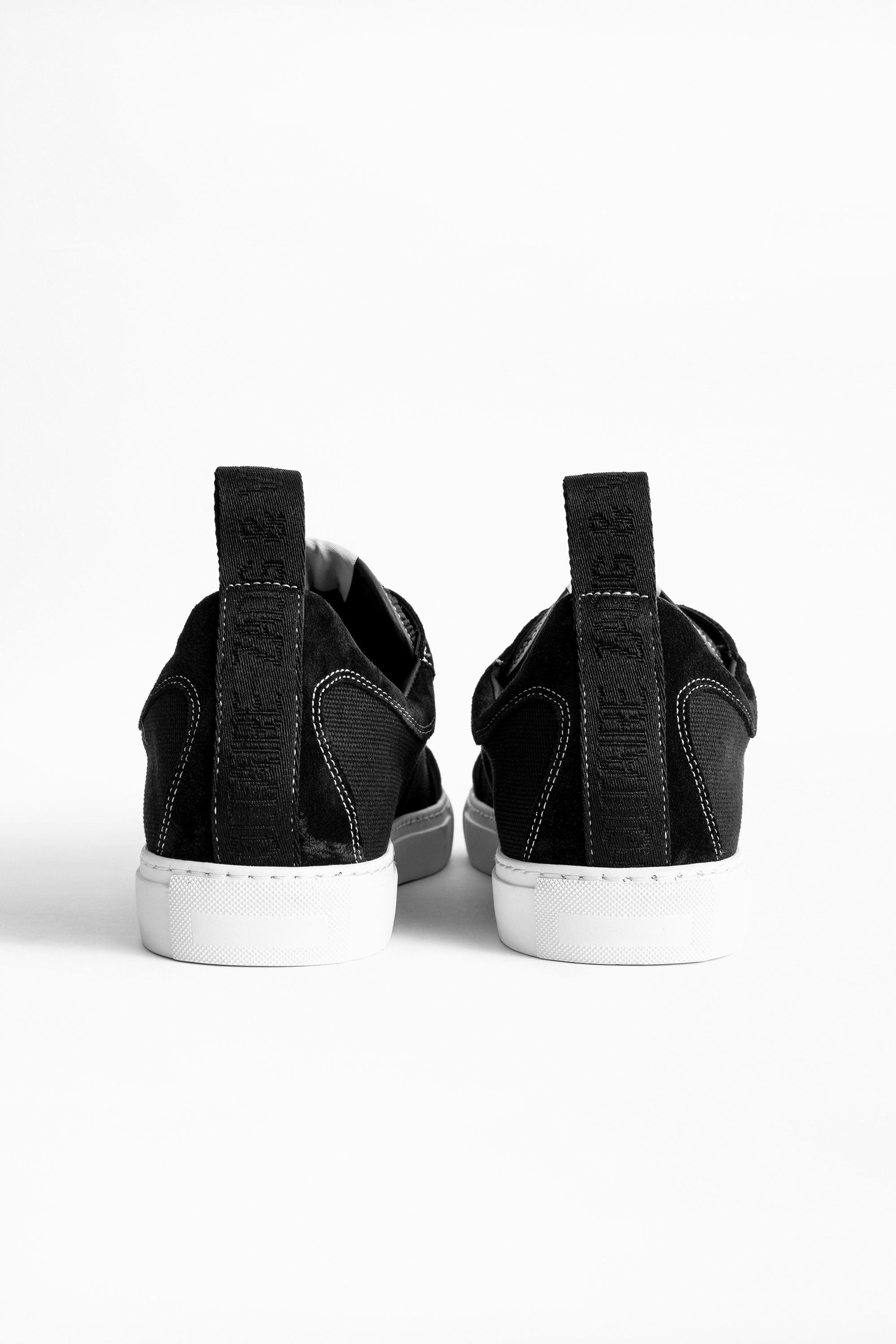 Turnschuhe ZV1747 Canvas - Schwarze Herrenturnschuhe aus Stoff